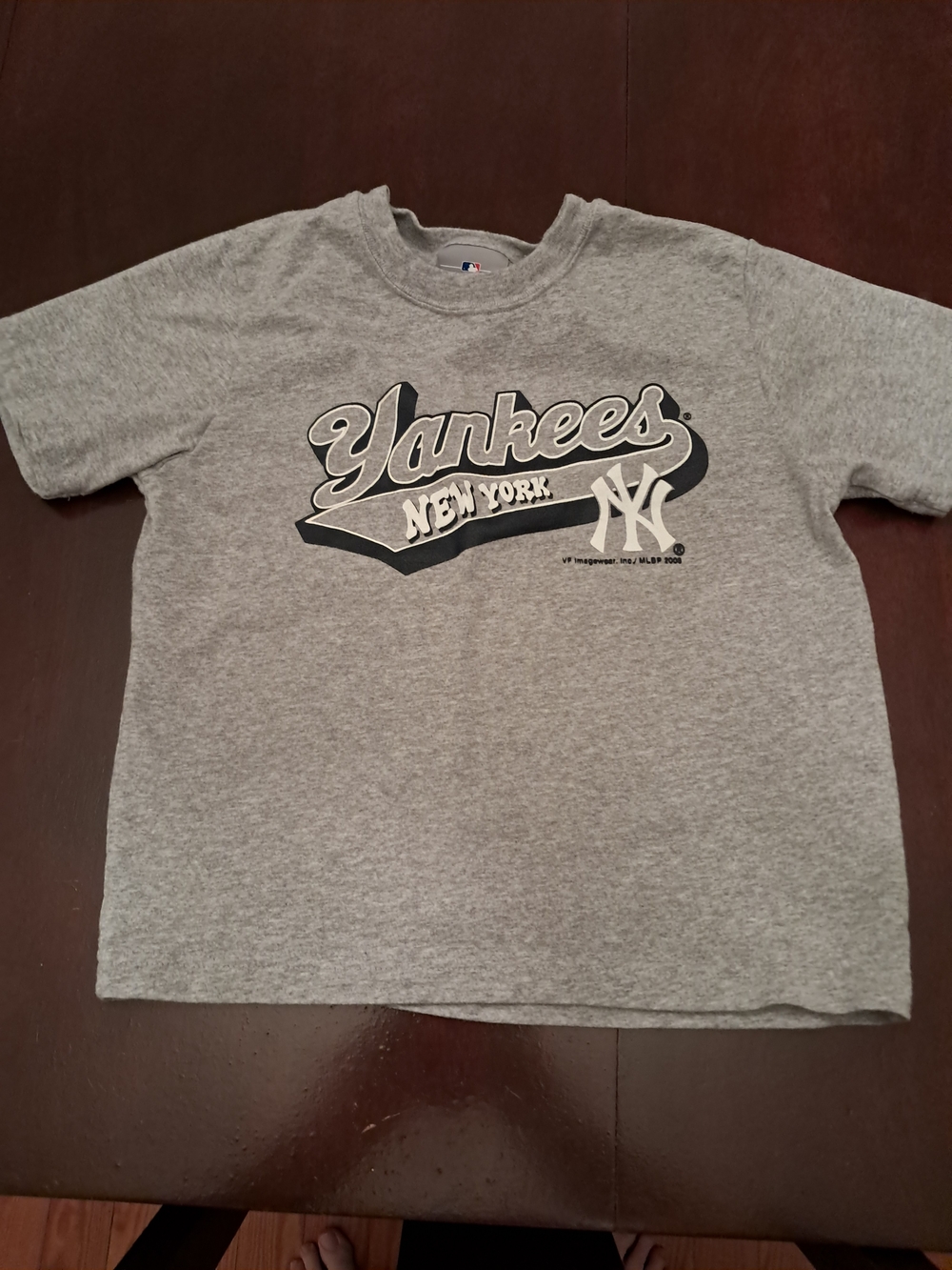 Genuine Merchandise Boys Gray Yankees New York Tee